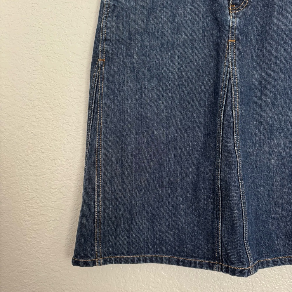 GAP Dark Blue Denim Midi Skirt - Picture 3 of 9